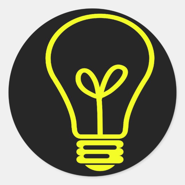 Bright Idea Runt Klistermärke (Framsida)