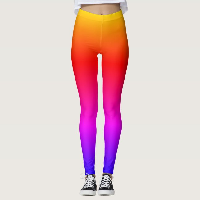 Bright Ipanema Rainbow Ombre Leggings (Framsida)