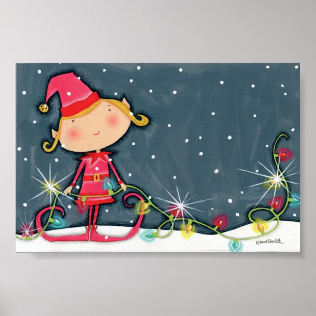 Bright jul Elf Poster (Framsidan)