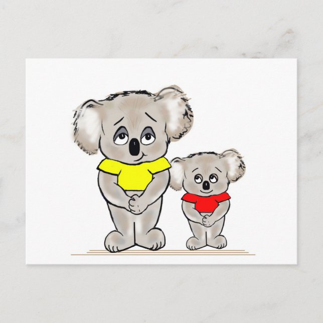 Bright Koalas Vykort (Framsida)