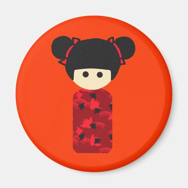 Bright Kokeshi Magnet (Framsidan)