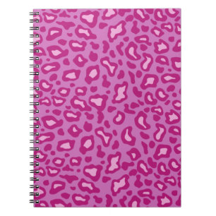 Bright Lavender Leopard - bärbar dator Anteckningsbok Med Spiral