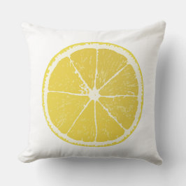 Bright Lemon Slice Decorative Throw Pillow Kudde