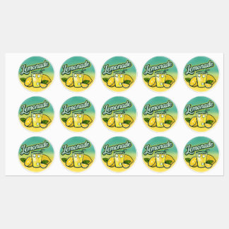 Bright Lemonade Stickers - Roligt Sommaråtergivnin
