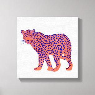 Bright Leopard Canvastryck