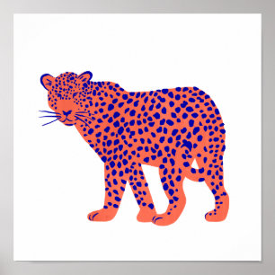 Bright Leopard Poster
