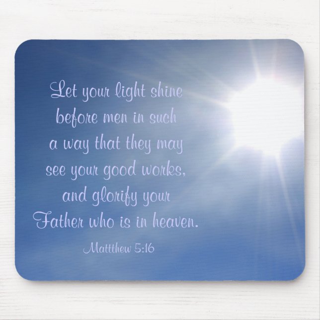 Bright Light Inspirating Christian Mousepad Musmatta (Framsidan)