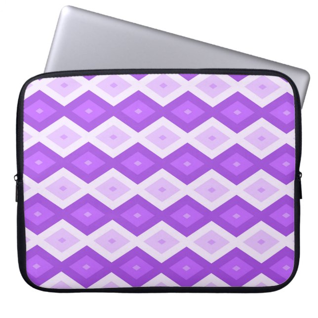 Bright lila diamant mönster laptop fodral (Framsidan)