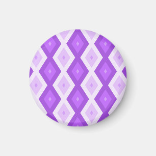Bright lila diamant mönster magnet
