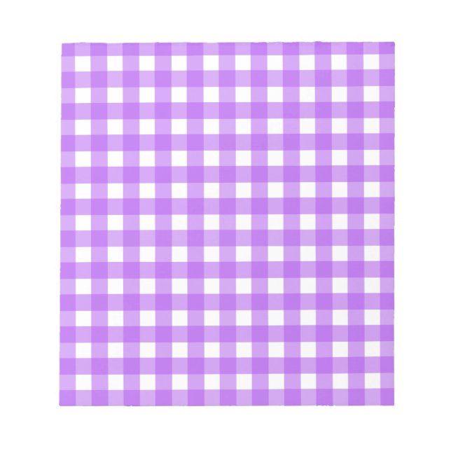 Bright lila gingham anteckningsblock (Framsida)