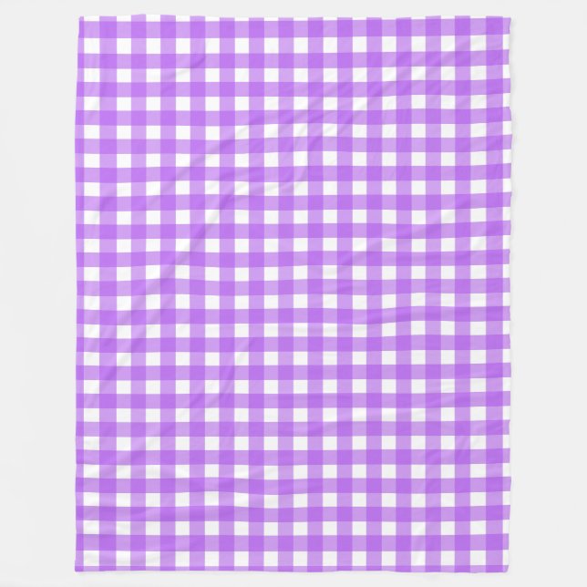 Bright lila gingham fleecefilt (Framsidan)