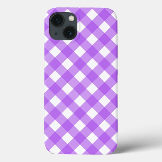 Bright lila gingham Fodral-Mate iphone case (Baksida)