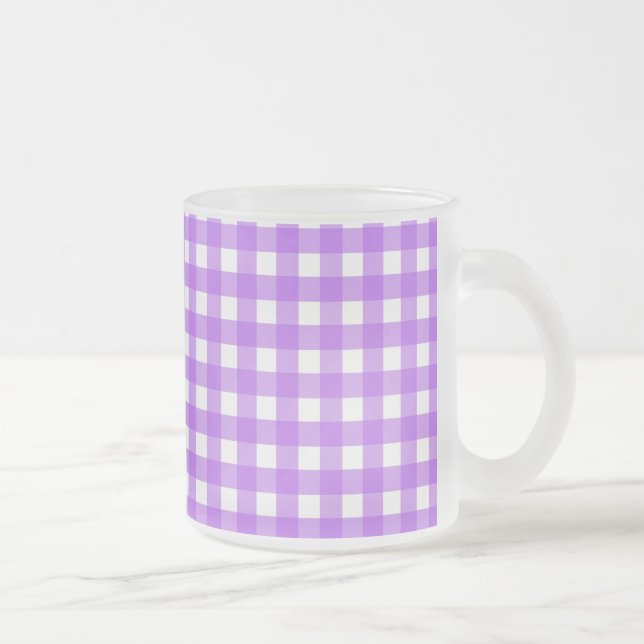 Bright lila gingham frostad glasmugg (Höger)