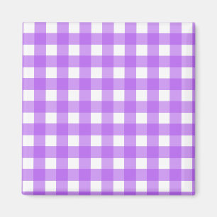Bright lila gingham magnet
