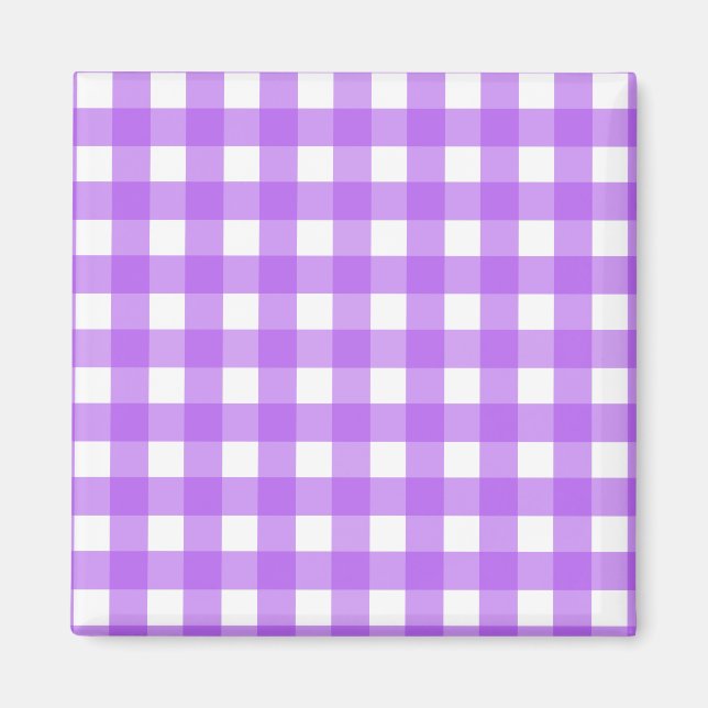 Bright lila gingham magnet (Framsidan)