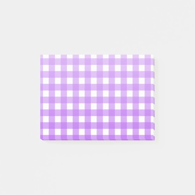 Bright lila gingham post-it block (Framsida)
