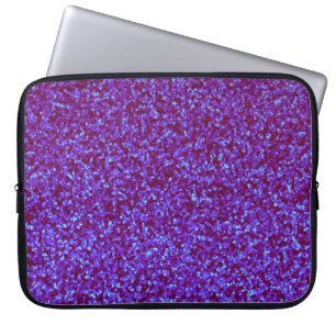 Bright lila glitter laptop sleeve