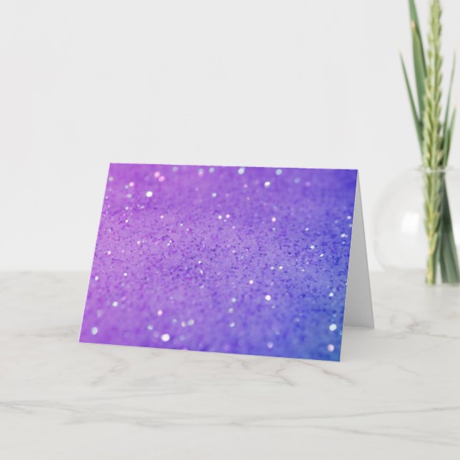 Bright Lila Glitter - Shiny, Sparkles Kort (Framsida)