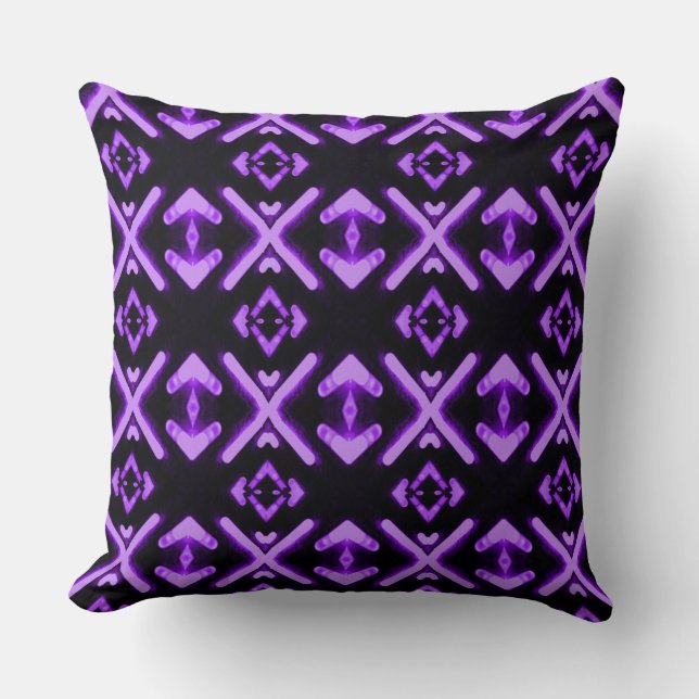 Bright Lila Neon Dubbla Sided Dekorativ kudde (Framsida)