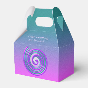 Bright Lila & Teal Spiral Mönster Presentaskar