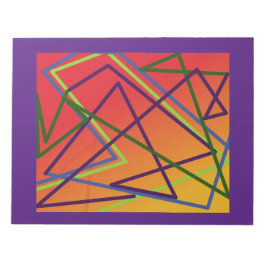 Bright linjer på orange och rödvismisk design anteckningsblock