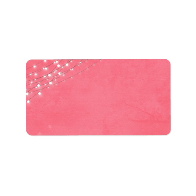 Bright Ljus - Adressetiketter - Rosa (Framsidan)
