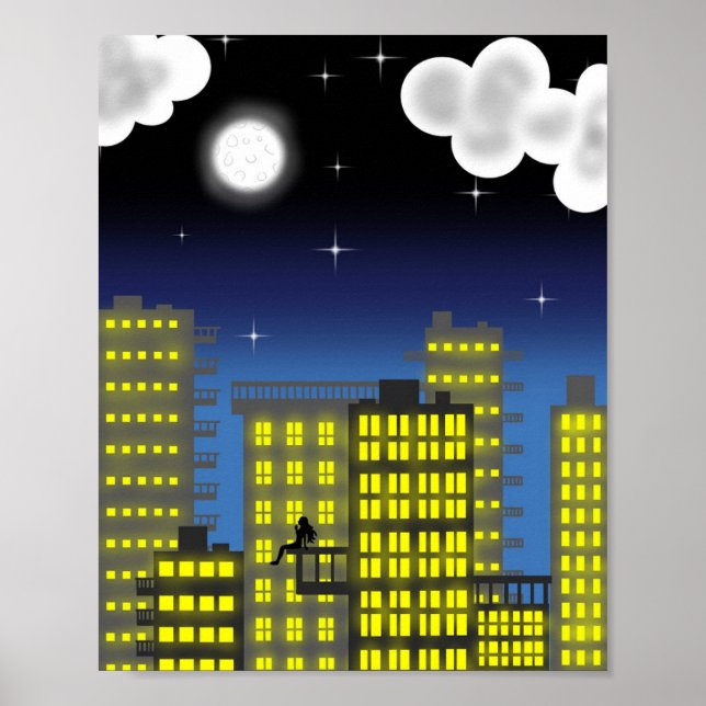 Bright Ljus, Big City (Poster) Poster (Framsidan)