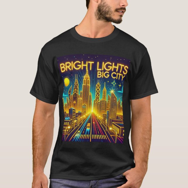 Bright Ljus Big Retro Neon T-Shirt (Framsida)
