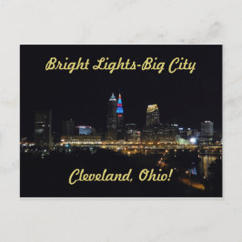 Bright Ljus Cleveland Ohio-vykort Vykort