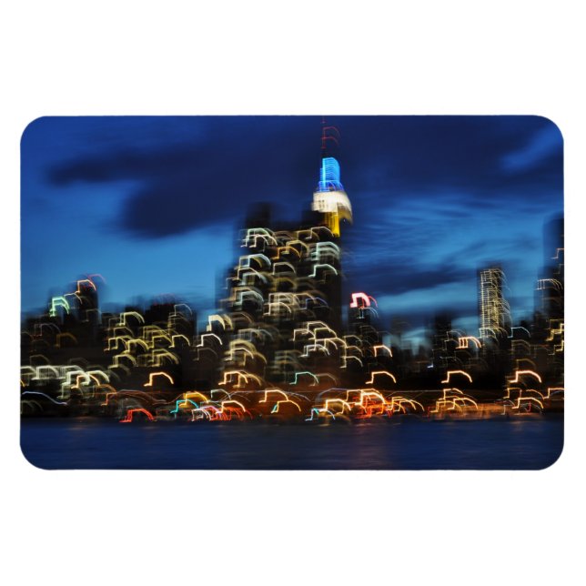 Bright Ljus of New York City Magnet (Horisontell)