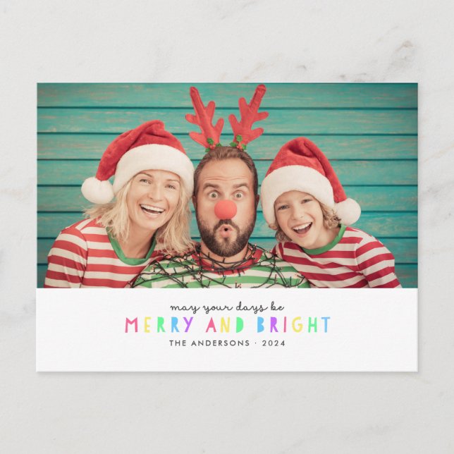 Bright Ljus Single Photo Helgdag-vykort Vykort (Framsida)