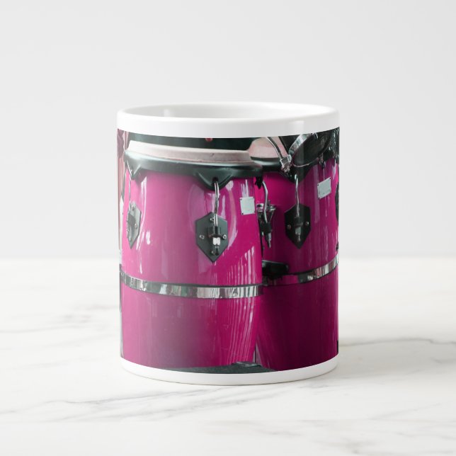 Bright magenta conga-trummor foto.jpg jumbo mugg (Framsidan)