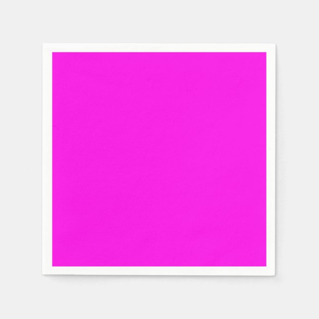 Bright Magenta Solid Färg Pappersservett (Framsidan)