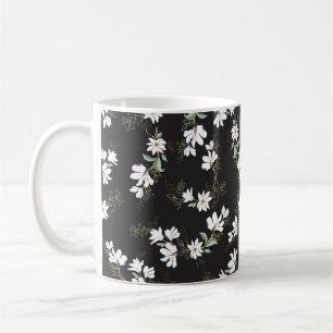 Bright Magnolia Seamless Mönster Kaffemugg