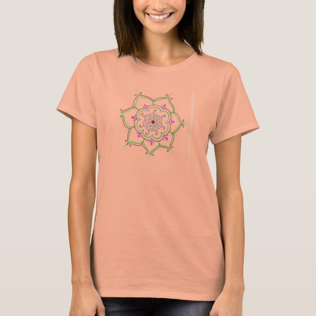 Bright Mandala Burnout Tee (Framsida)