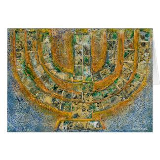 Bright Menorah-hälsningskort (tomt invändigt) Hälsningskort