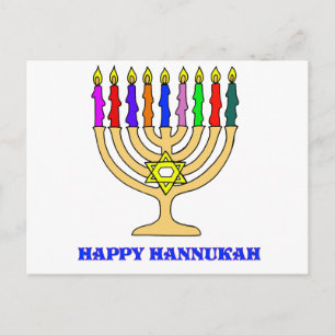 Bright Menorah Vykort