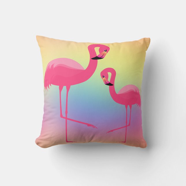 BRIGHT Miami ROSA FLAMINGO PASTEL Kudde (Framsida)