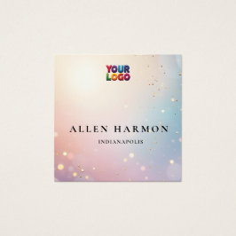 Bright Minimal Custom Family Name | 5-Minute Edit Fyrkantigt Visitkort