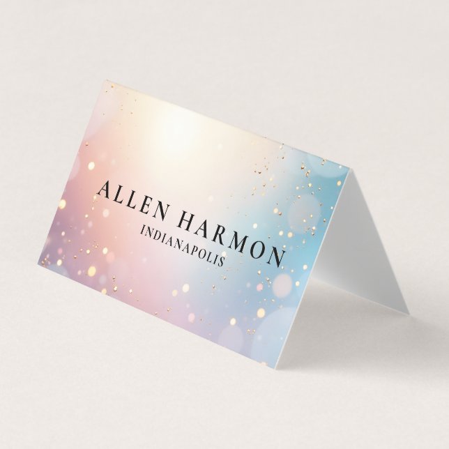 Bright Minimal Custom Family Name | 5-Minute Edit Visitkort (Framsida)