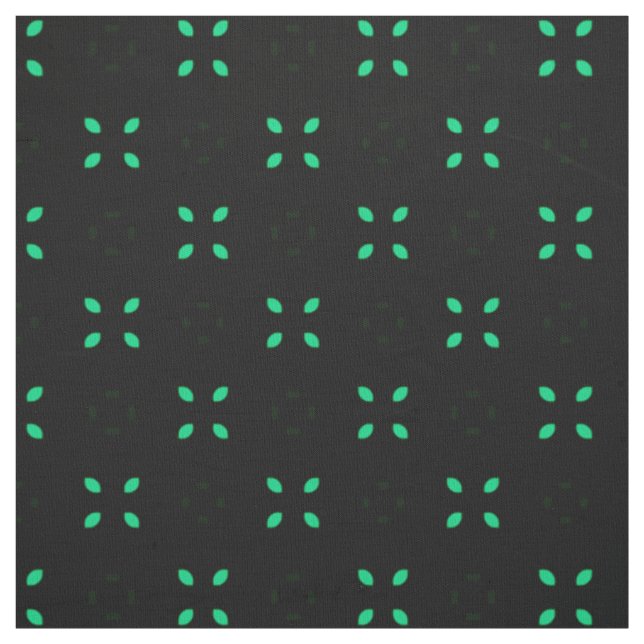 Bright Mint Grönt Löv Abstrakt Mönster Tyg (Provkarta)