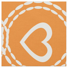Bright Monogram och Hearts Mönster Tyg