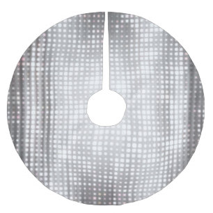 Bright Mosaic: Glossy Grått Abstrakt. Julgransmatta Borstad Polyester