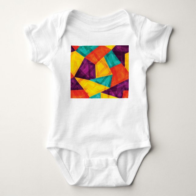 Bright Mosaic Grunge Seamless Mönster T Shirt (Framsida)