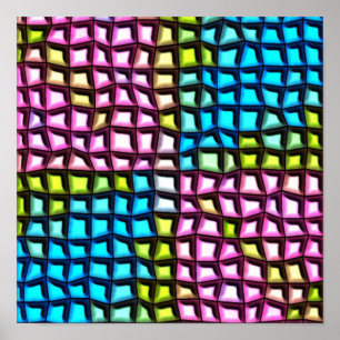 Bright mosaic mönster poster