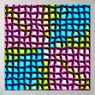 Bright mosaic mönster poster