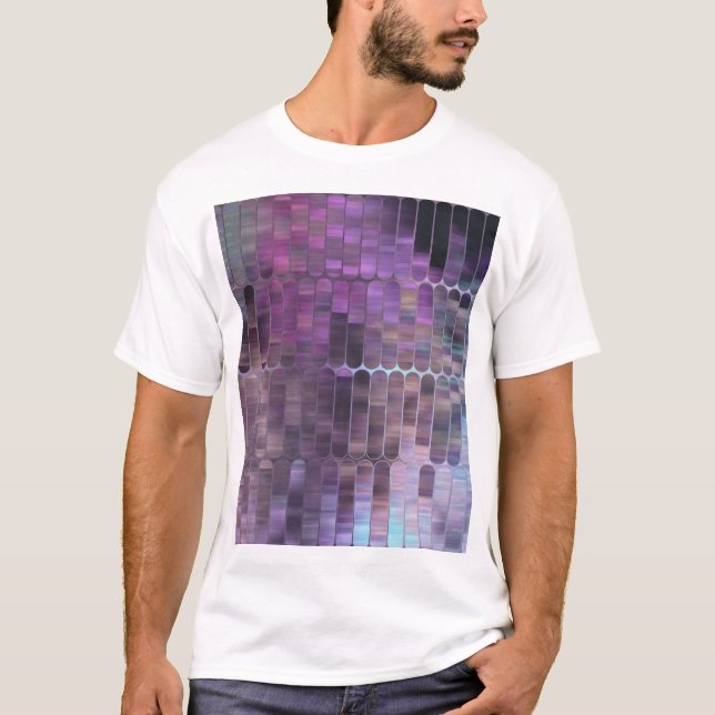 Bright Mosaic: Multifärgad, blank Abstrakt. T Shirt (Framsida)