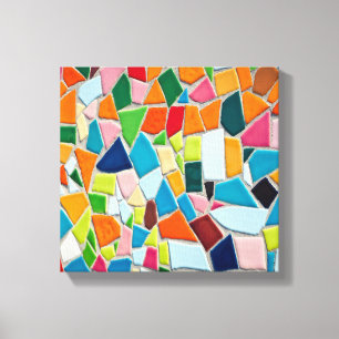 Bright Mosaic Tiles Canvastryck