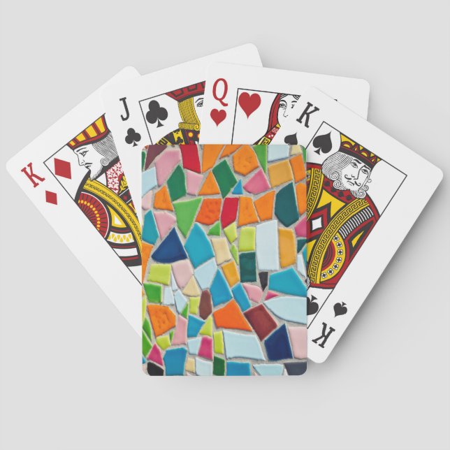 Bright Mosaic Tiles Casinokort (Baksidan)
