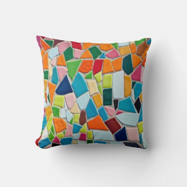 Bright Mosaic Tiles Kudde (Framsida)